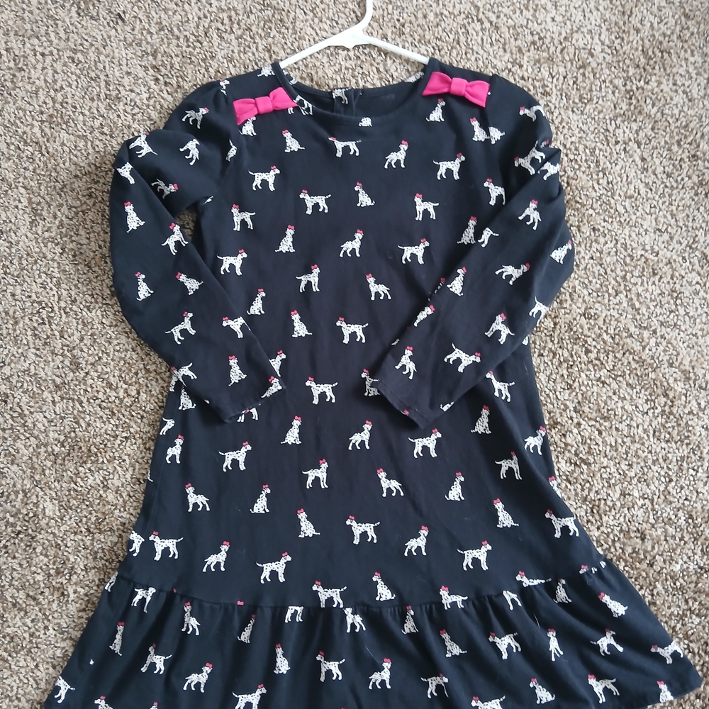 Gymboree Black Top with Dalmation Print